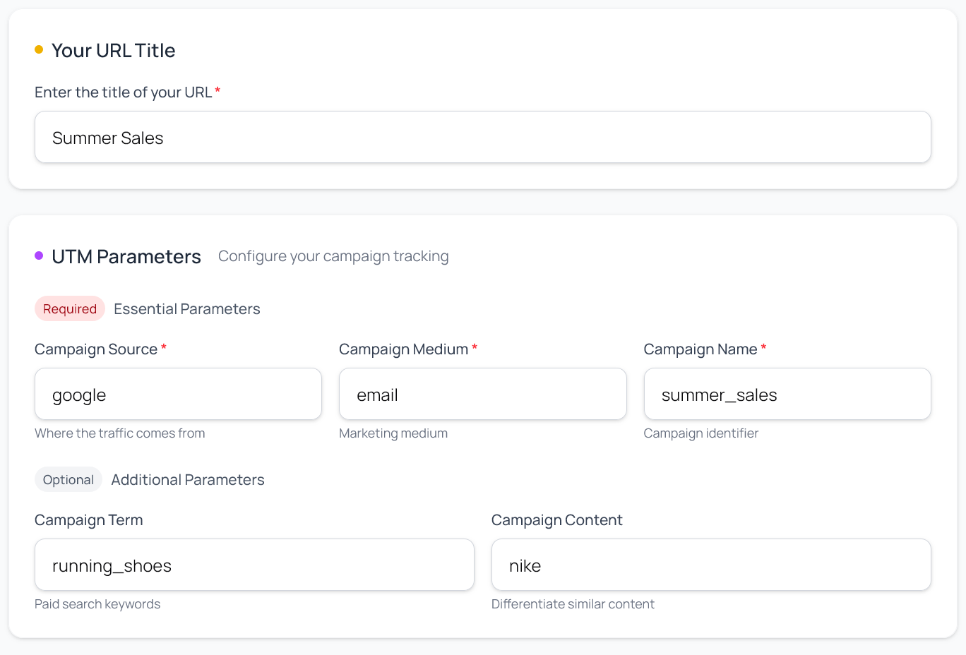 Step 4: Configure UTM Parameters
