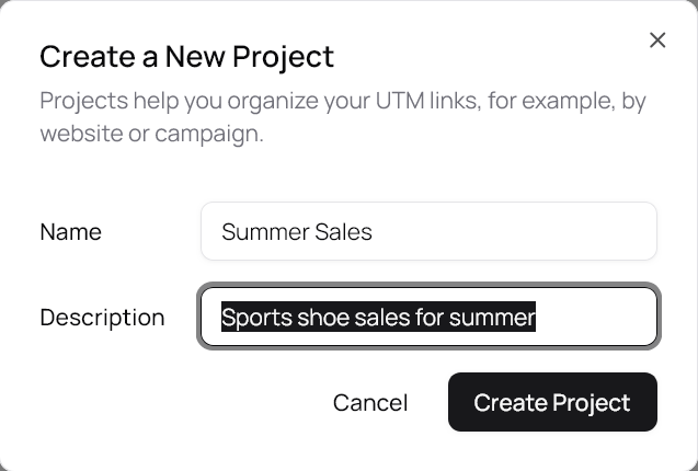 Step 1: Create Project